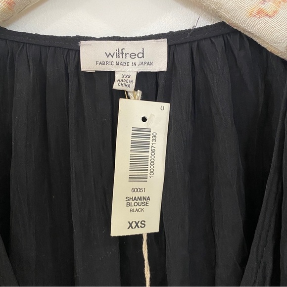 Aritzia Wilfred black tie blouse - Picture 4 of 11